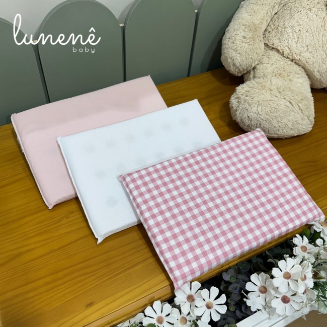 Kit 03 peças Travesseiro Anti-sufocante Floral Xadrez Daniela 200 Fios 4624