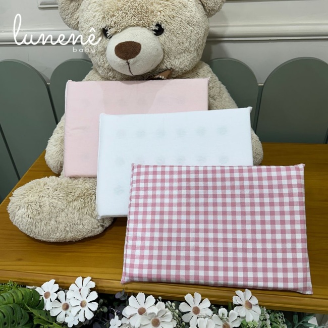 Kit 03 peças Travesseiro Anti-sufocante Floral Xadrez Daniela 200 Fios 4624
