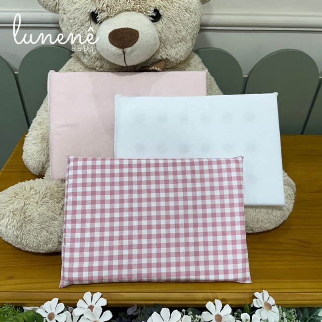 Kit 03 peças Travesseiro Anti-sufocante Floral Xadrez Daniela 200 Fios 4624