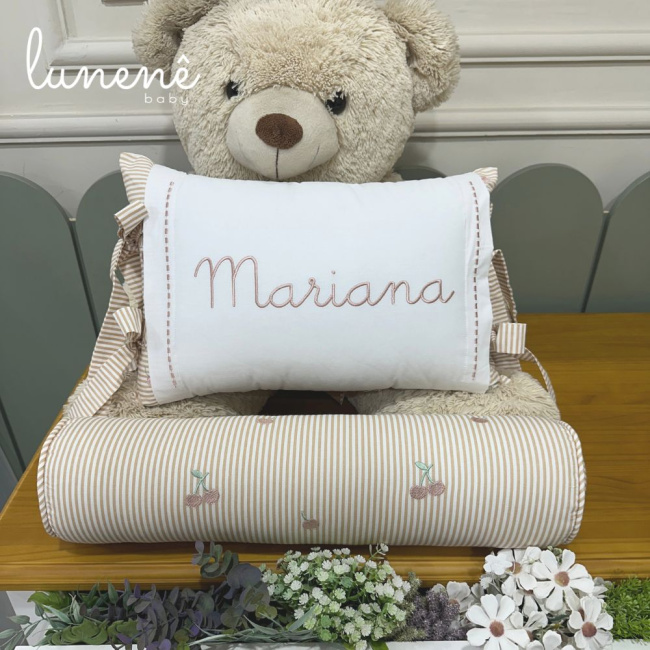 Kit Almofada 02 Peças Cerejinha Caqui 200 Fios 4575