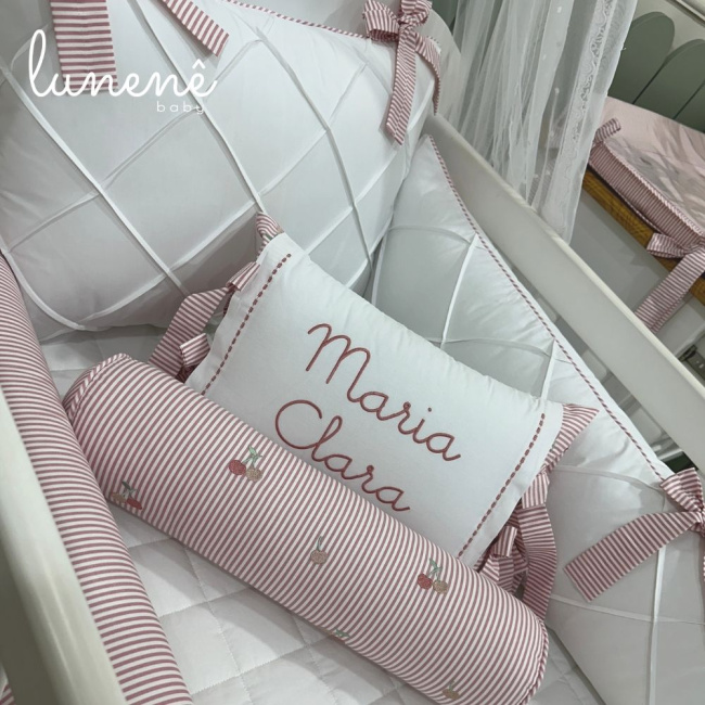 Kit Almofada 02 Peças Cerejinha Rose 200 Fios 4568