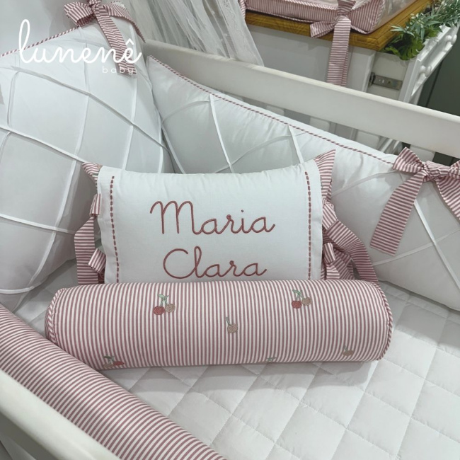 Kit Almofada 02 Peças Cerejinha Rose 200 Fios 4568