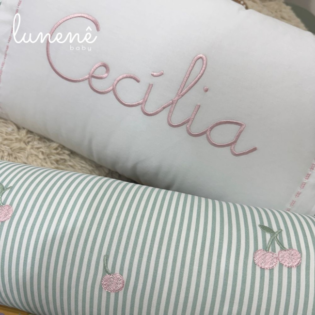 Kit Almofada 02 Peças Cerejinha Verde 200 Fios 4574