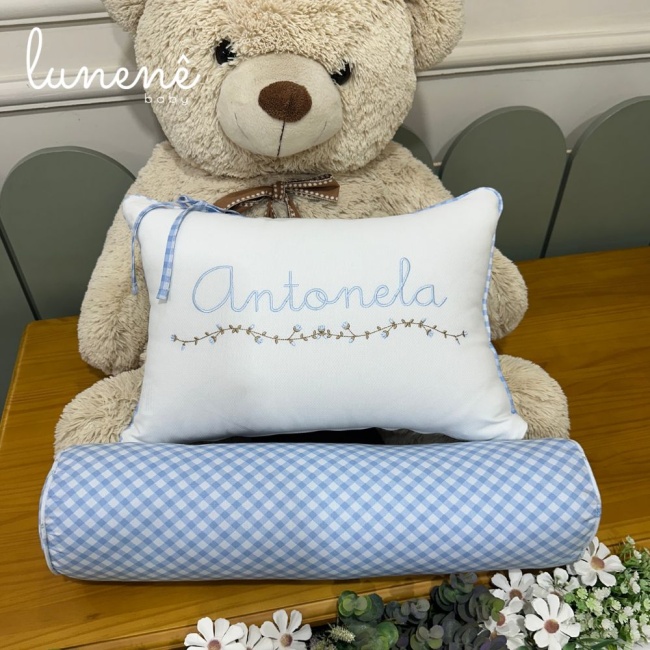 Kit Almofada 02 Peças Decorativa Lunenê Baby Antonela 4547