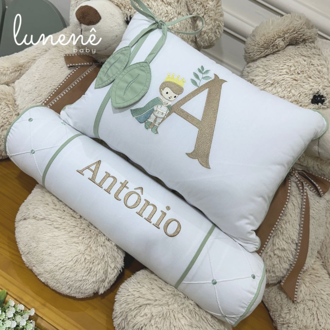 Kit Almofada 02 Peças Decorativa Lunenê Baby Antônio 4546