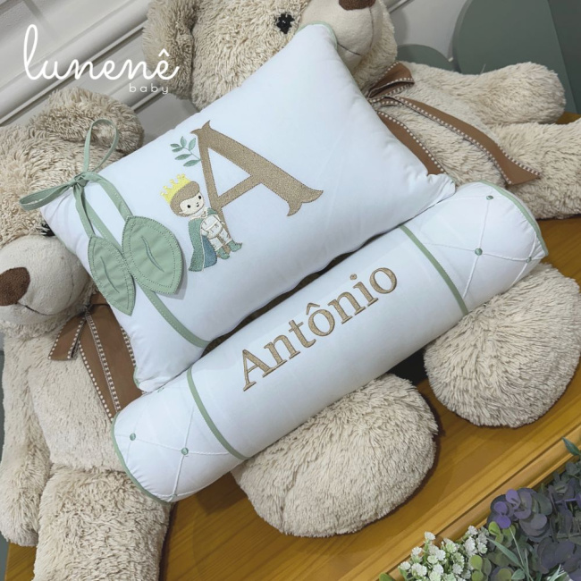 Kit Almofada 02 Peças Decorativa Lunenê Baby Antônio 4546