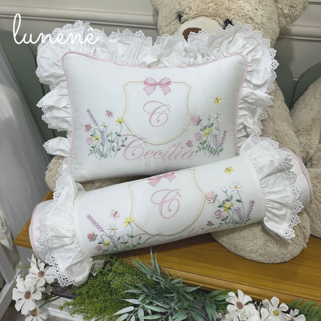 Kit Almofada 02 Peças Decorativa Lunenê Baby Cecília 4558
