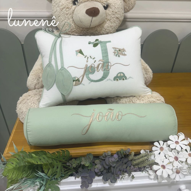 Kit Almofada 02 Peças Decorativa Lunenê Baby João 4543