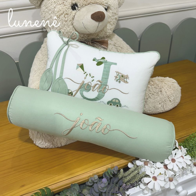 Kit Almofada 02 Peças Decorativa Lunenê Baby João 4543