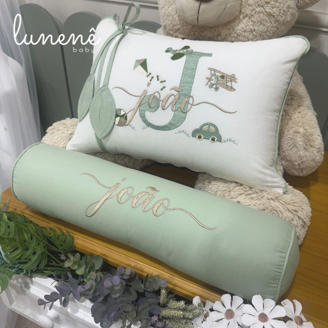 Kit Almofada 02 Peças Decorativa Lunenê Baby João 4543