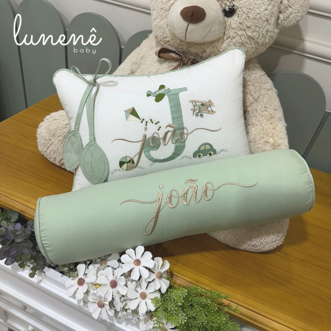 Kit Almofada 02 Peças Decorativa Lunenê Baby João 4543