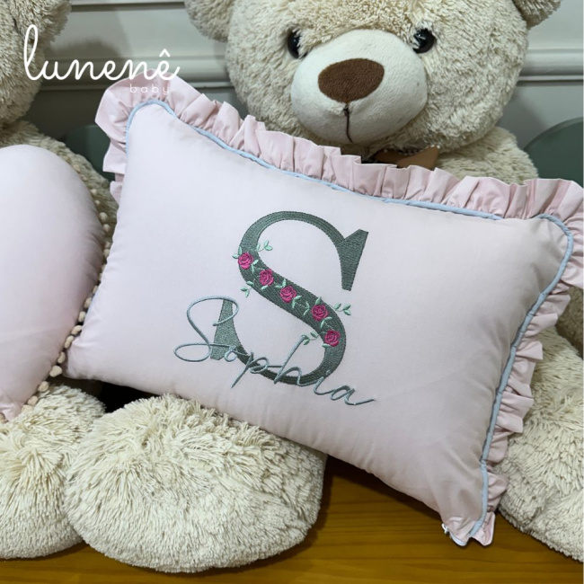 Kit Almofada 02 Peças Decorativa Lunenê Baby Sophia 4547