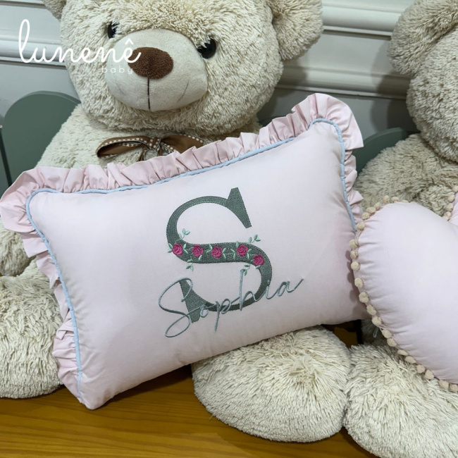 Kit Almofada 02 Peças Decorativa Lunenê Baby Sophia 4547
