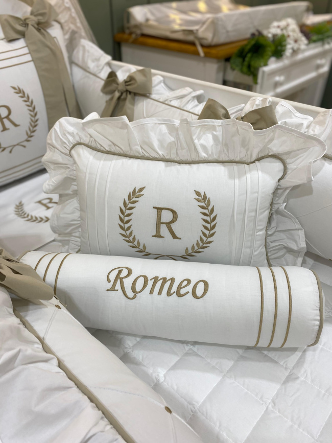 Kit Almofada 02 Peças Personalizada Romeu Baby 200 Fios 4548