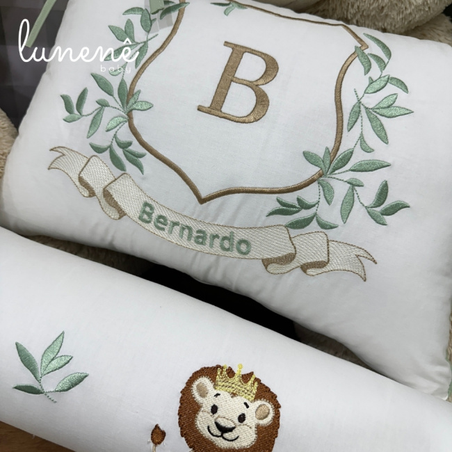 Kit Almofada 02 Peças Safari Leão Verde 4686