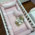 Kit Berço 100% Algodão 200 Fios Personalizado 08 Peças Manuela Baby Rose 4671