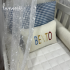 Kit Berço 100% Algodão 200 Fios Personalizado 08 Peças Xadrez Azul Bento 4681
