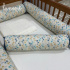 Kit Berço 100% Algodão Rolinho 200 Fios 07 Peças Tropical Linho 4000