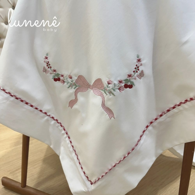 Kit Maternidade 02 Peças Cerejinha Vermelha 400 Fios 4372