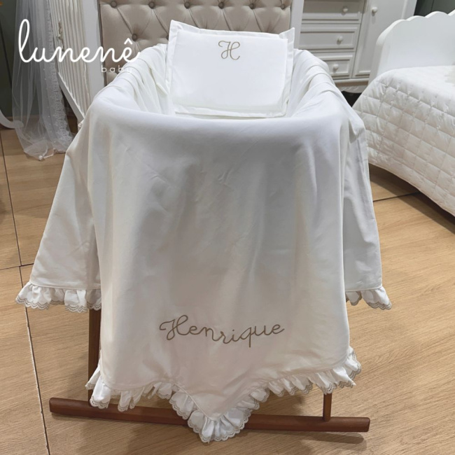 Kit Maternidade 02 Peças Lunenê Baby Castelli Caqui 400 Fios 4579