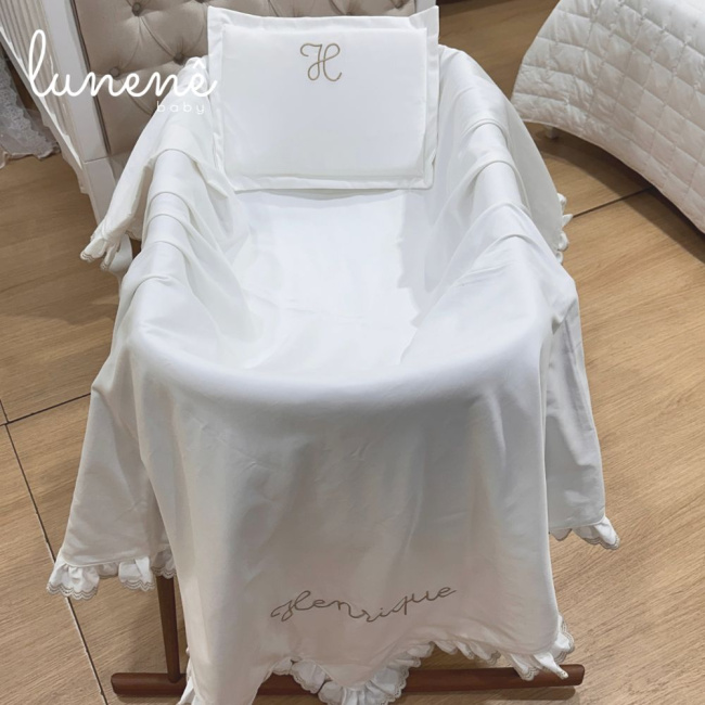 Kit Maternidade 02 Peças Lunenê Baby Castelli Caqui 400 Fios 4579