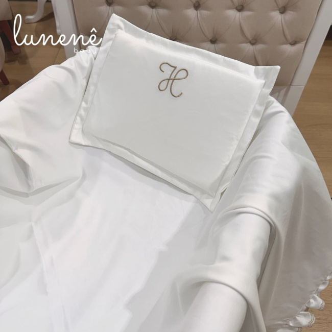 Kit Maternidade 02 Peças Lunenê Baby Castelli Caqui 400 Fios 4579