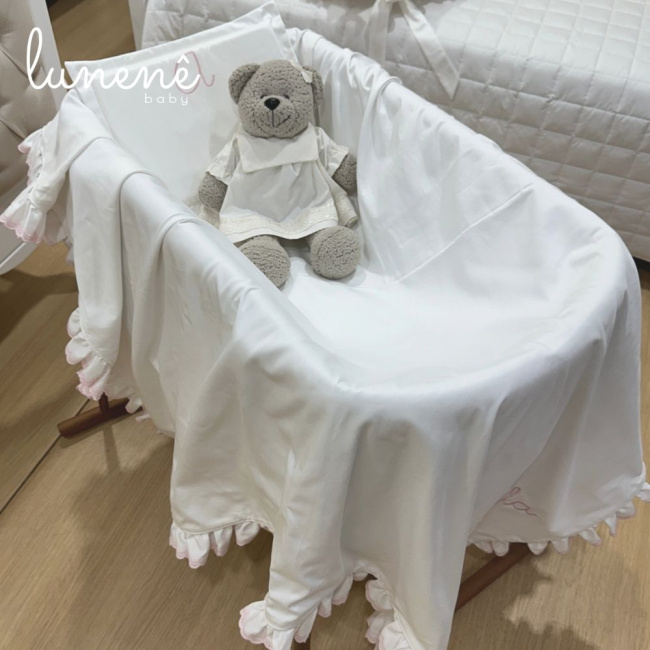 Kit Maternidade 02 Peças Lunenê Baby Castelli Rosa 400 Fios 4583