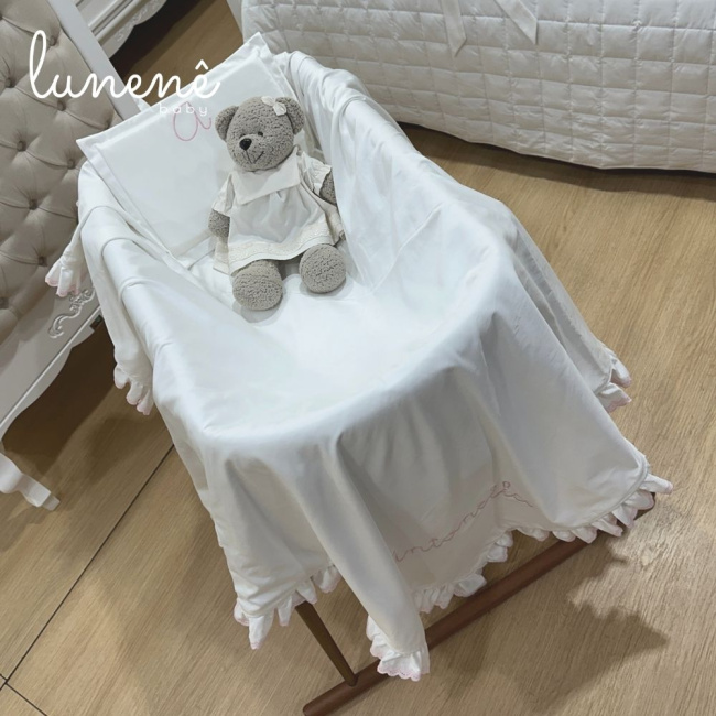 Kit Maternidade 02 Peças Lunenê Baby Castelli Rosa 400 Fios 4583