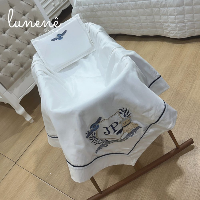 Kit Maternidade 02 Peças Personale Baby 400 Fios Ursinho Aviador 4577