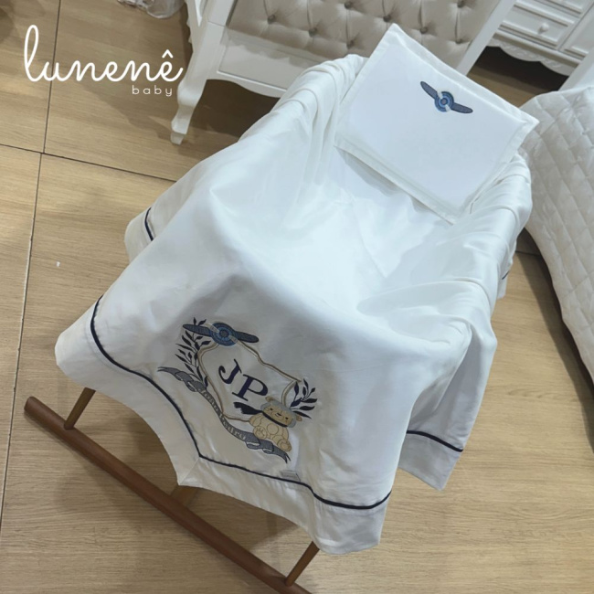 Kit Maternidade 02 Peças Personale Baby 400 Fios Ursinho Aviador 4577