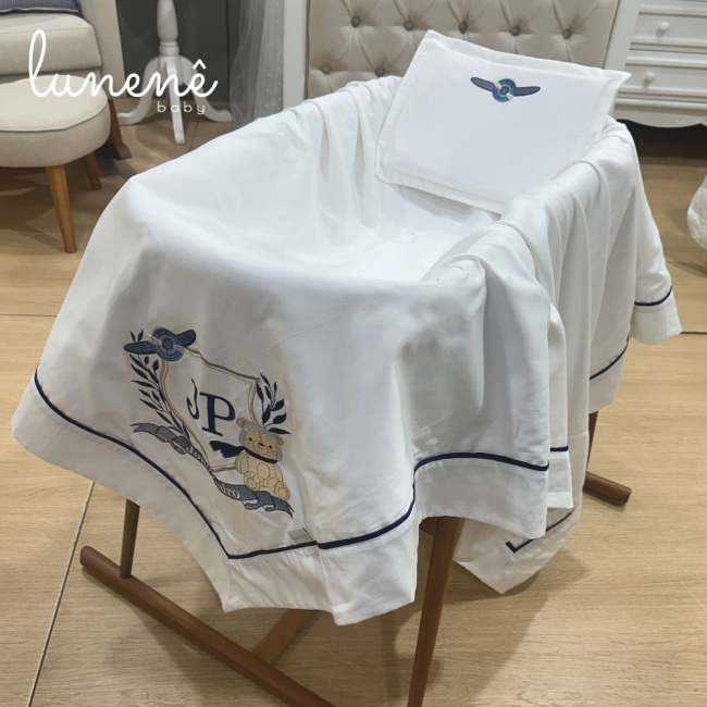 Kit Maternidade 02 Peças Personale Baby 400 Fios Ursinho Aviador 4577