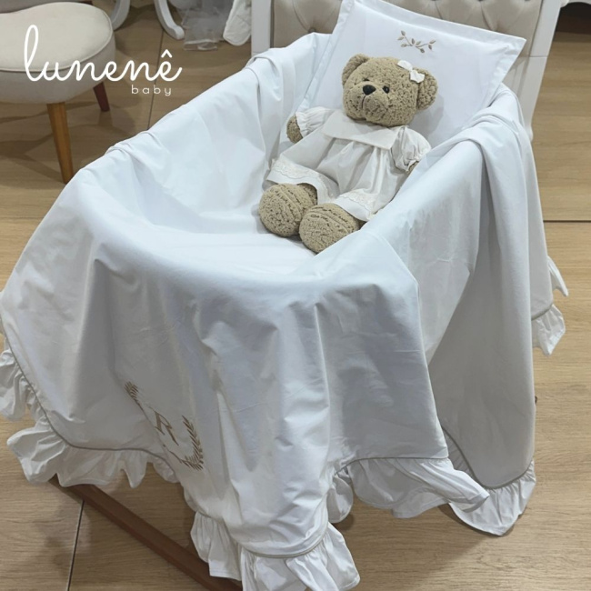 Kit Maternidade 02 Peças Personalizado Imperial Caqui 200 Fios 4548