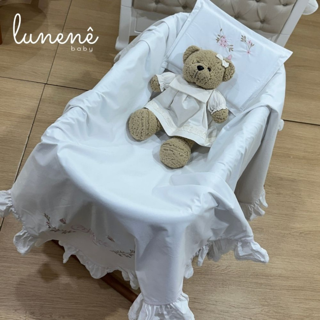 Kit Maternidade 02 Peças Personalizado Jardim Encantado 200 Fios 4556