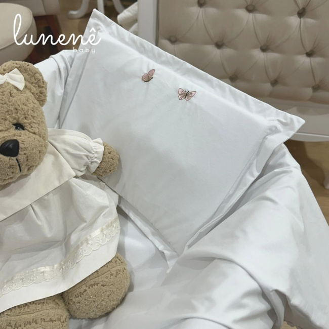 Kit Maternidade 02 Peças Personalizado Jardim Encantado 200 Fios 4587