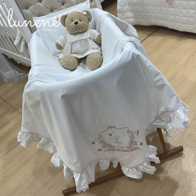 Kit Maternidade 02 Peças Personalizado Jardim Encantado 200 Fios 4587