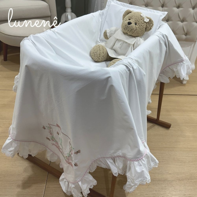 Kit Maternidade 02 Peças Personalizado Jardim Encantado 200 Fios 4587