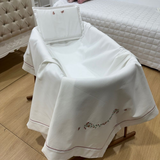 Kit Maternidade 02 Peças Piquezinho Floral 400 Fios 4528