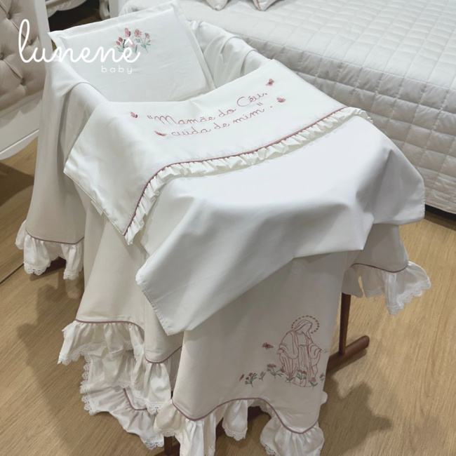 Kit Maternidade 03 Peças Nossa Senhora Jardim 400 Fios 4585