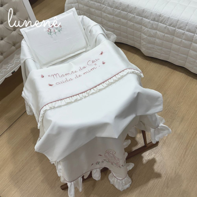 Kit Maternidade 03 Peças Nossa Senhora Jardim 400 Fios 4585