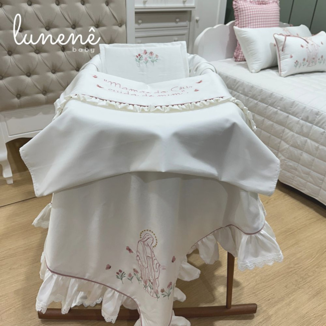 Kit Maternidade 03 Peças Nossa Senhora Jardim 400 Fios 4585