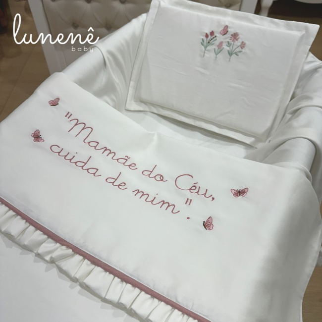 Kit Maternidade 03 Peças Nossa Senhora Jardim 400 Fios 4585