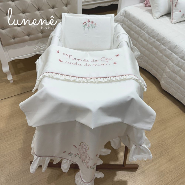 Kit Maternidade 03 Peças Nossa Senhora Jardim 400 Fios 4585