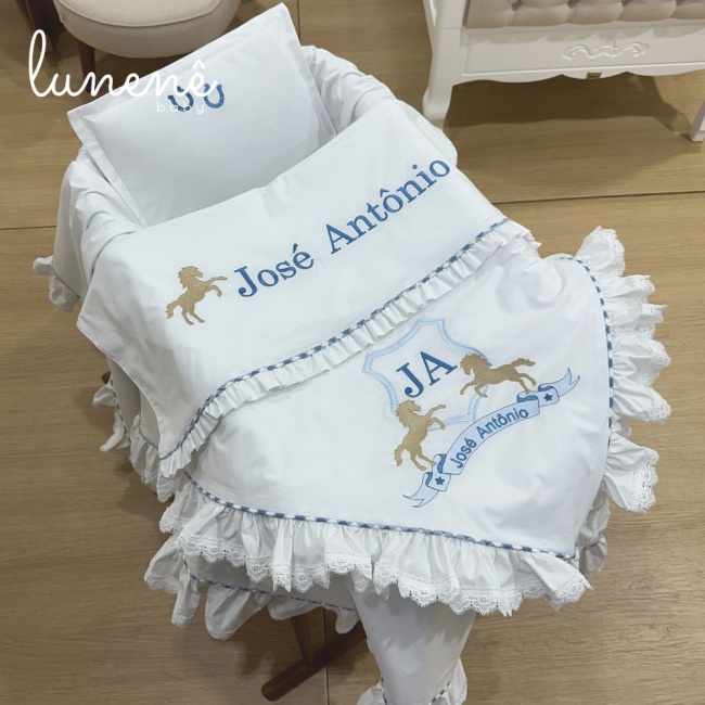 Kit Maternidade 04 Peças Cavalinho 200 Fios 4573