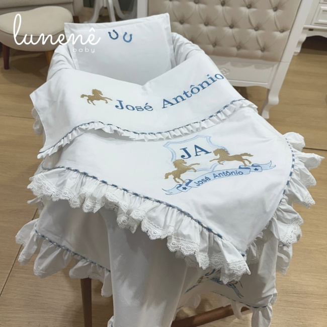 Kit Maternidade 04 Peças Cavalinho 200 Fios 4573