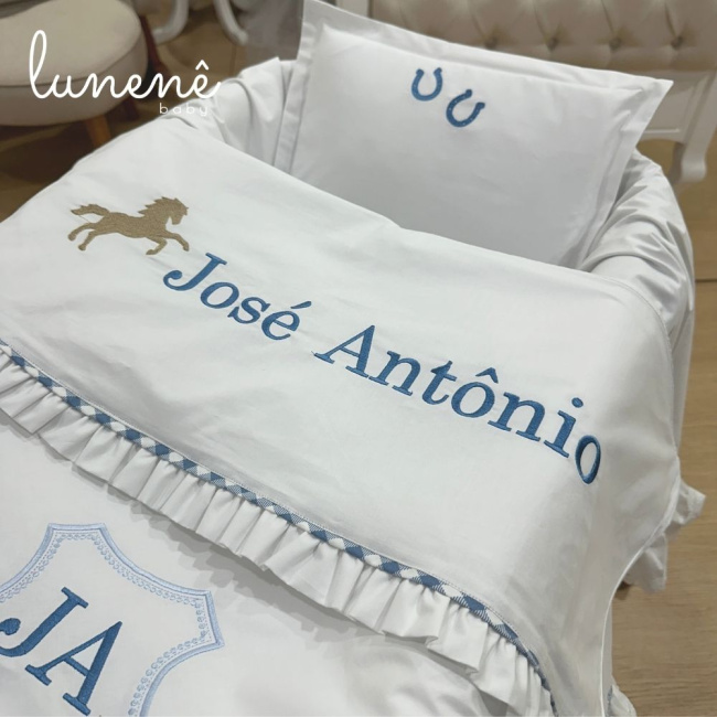 Kit Maternidade 04 Peças Cavalinho 200 Fios 4573