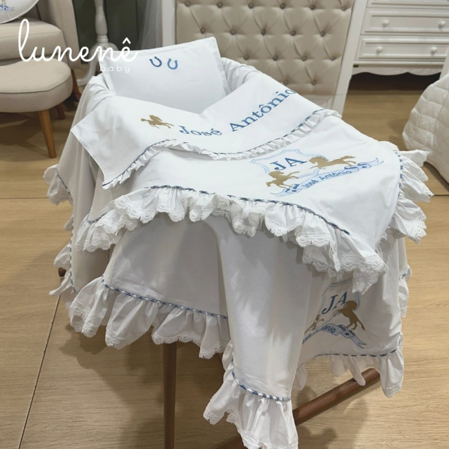 Kit Maternidade 04 Peças Cavalinho 200 Fios 4573