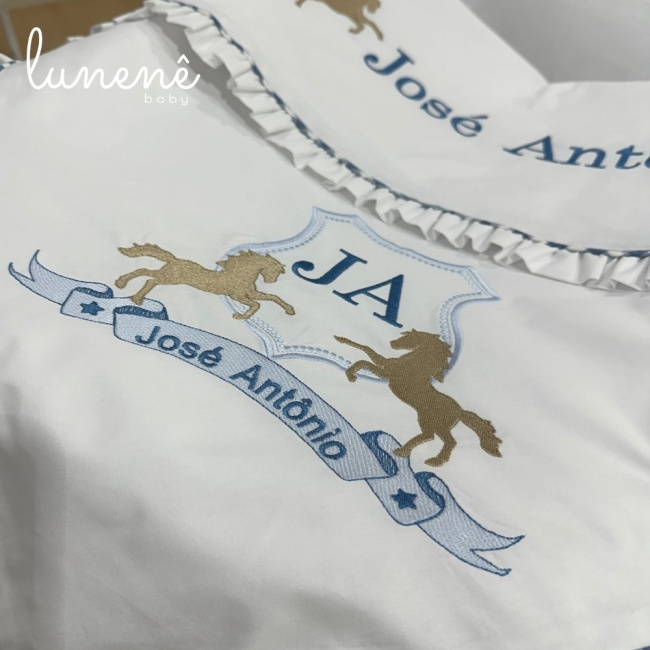 Kit Maternidade 04 Peças Cavalinho 200 Fios 4573