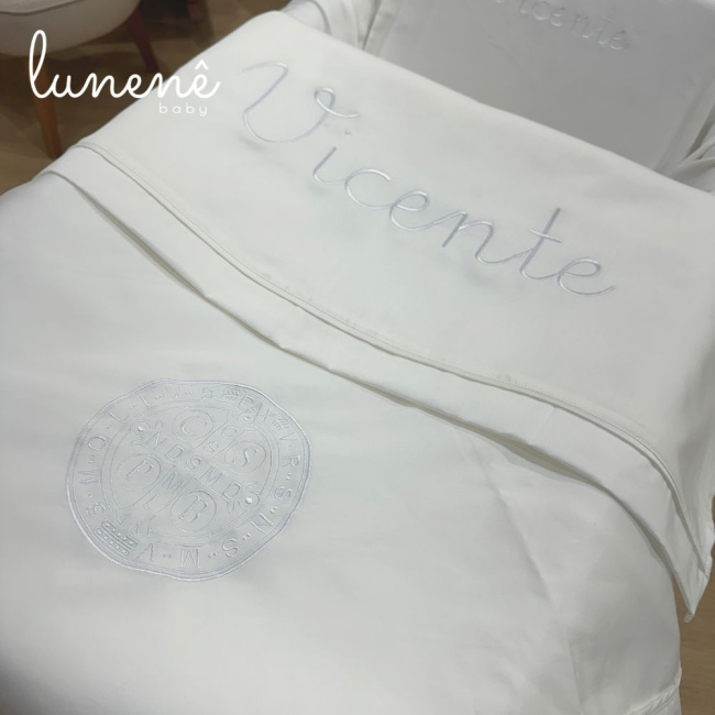 Kit Maternidade 04 Peças Medalha São Bento 400 Fios 4584