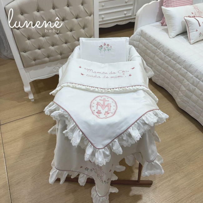 Kit Maternidade 04 Peças Nossa Senhora Jardim 400 Fios 4585