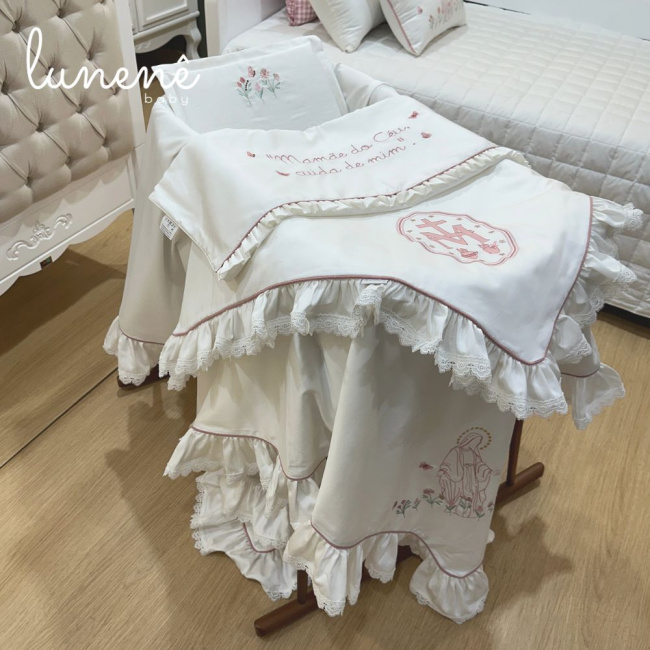 Kit Maternidade 04 Peças Nossa Senhora Jardim 400 Fios 4585